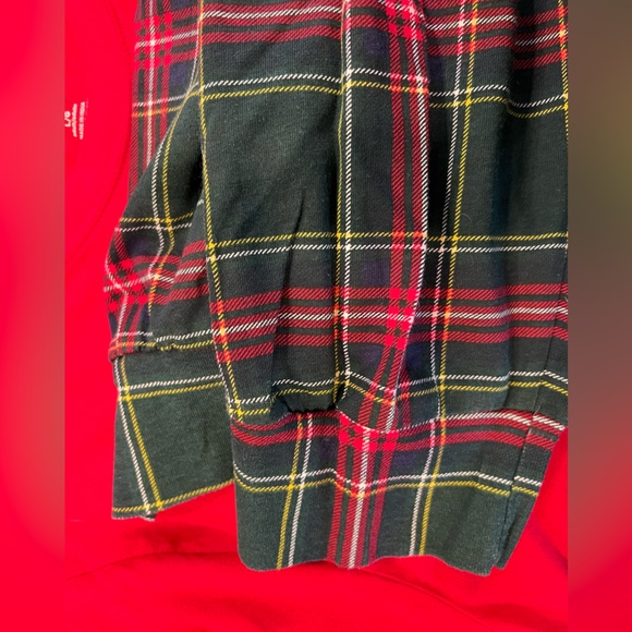 2 Pc X-Mas PJ Set🎄 by PJ PLACE - Red & Green Plaid Jogger Style Pants & Red Top - Picture 9 of 11